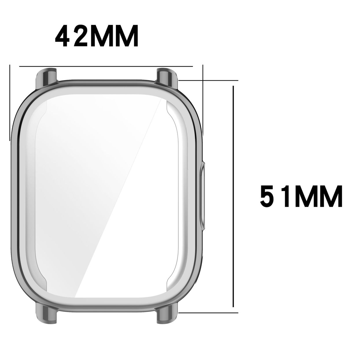 Wymiary plecków Bizon Case Watch Felipe dla Xiaomi Redmi Watch 5 Lite